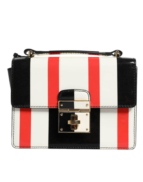 Dolce & Gabbana Multicolor Stripes Leather Crossbody Bag - Hilstor