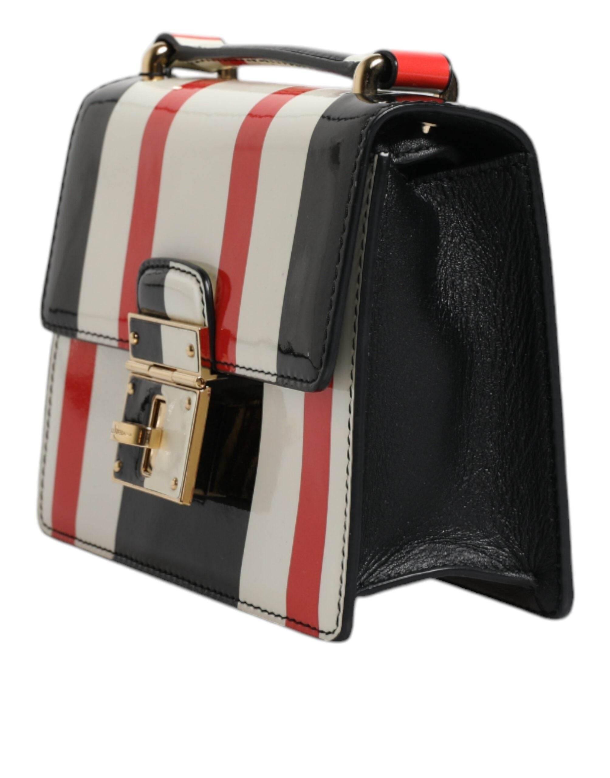 Dolce & Gabbana Multicolor Stripes Leather Crossbody Bag - Hilstor