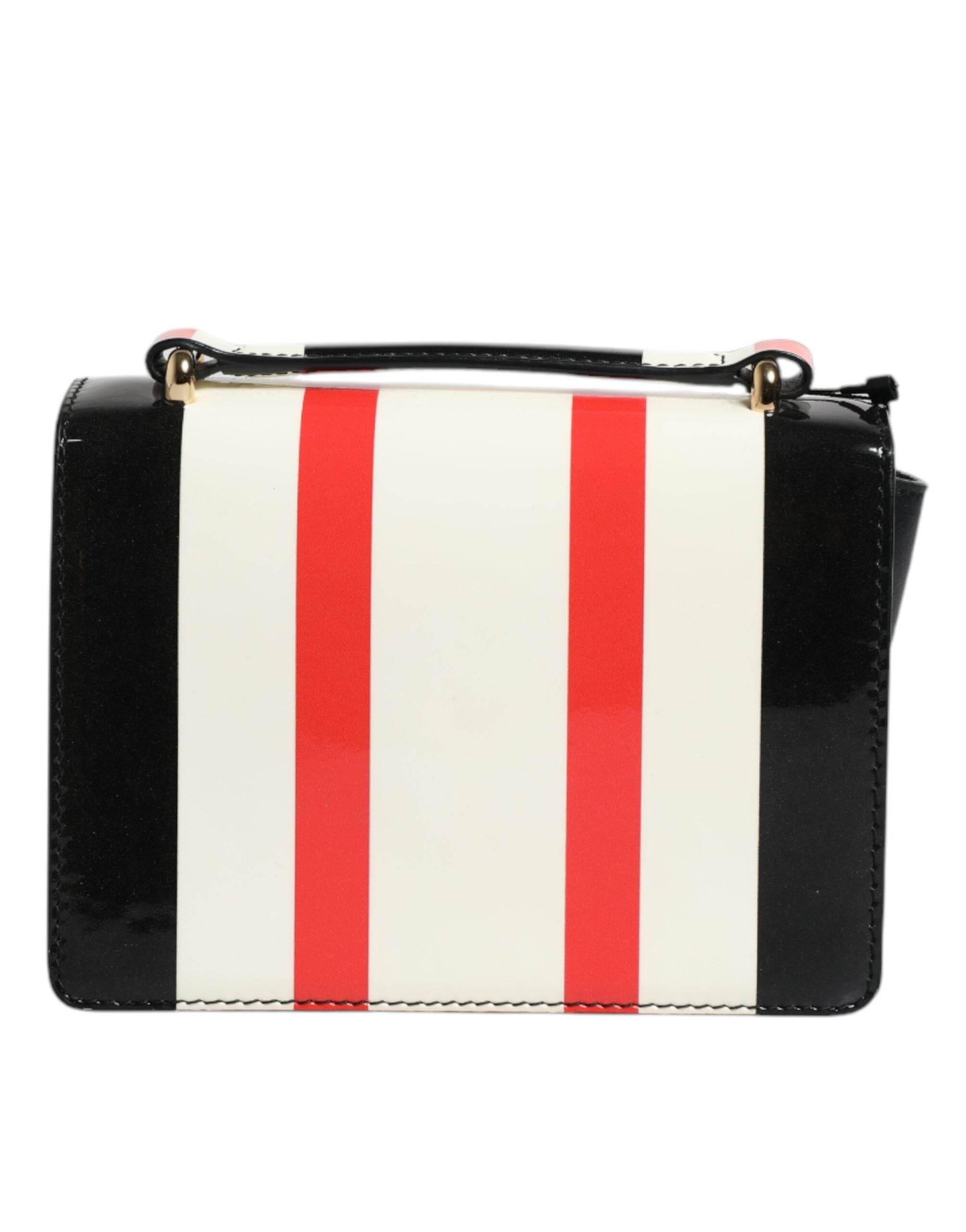 Dolce & Gabbana Multicolor Stripes Leather Crossbody Bag - Hilstor