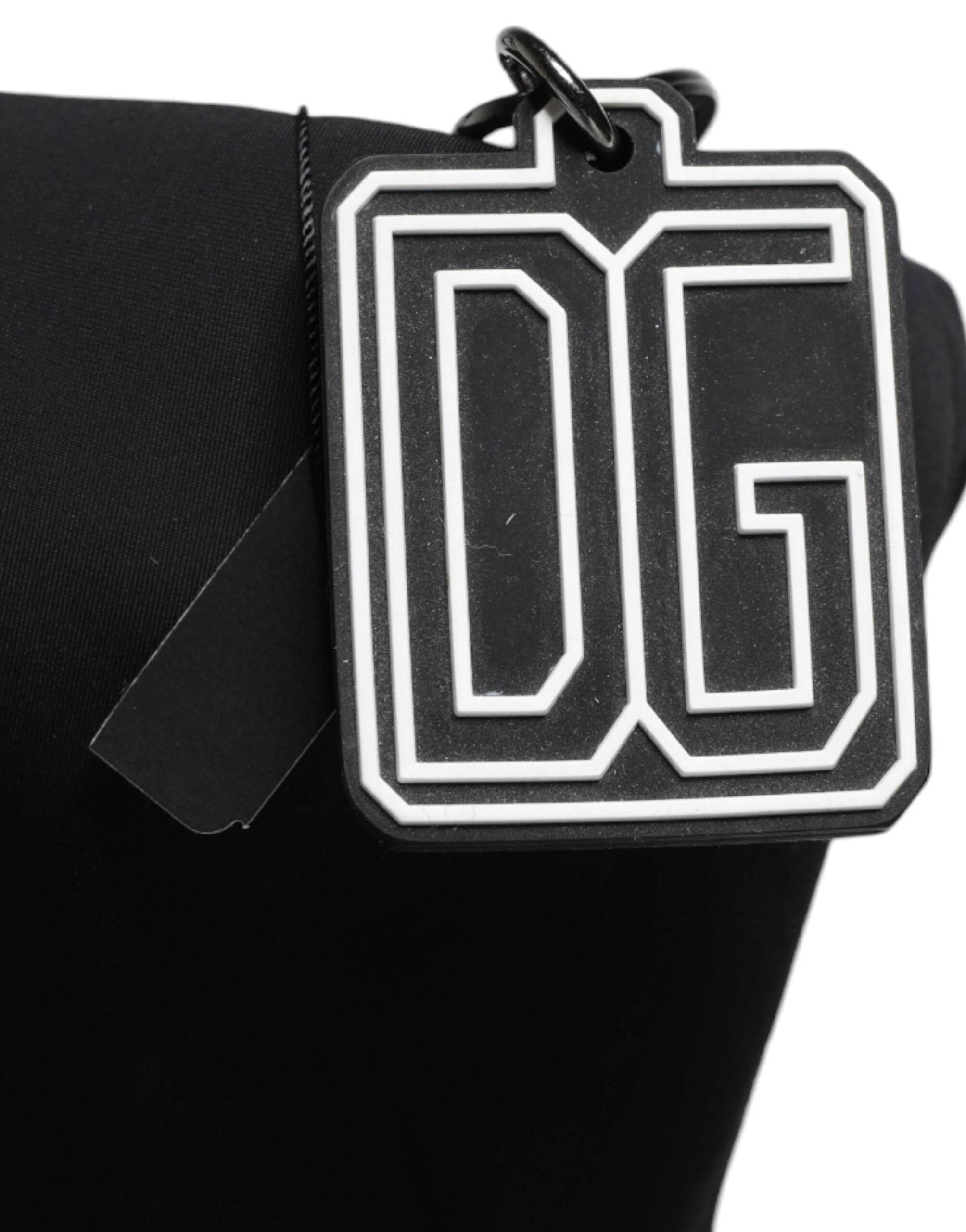 Dolce & Gabbana Black Canvas DG Logo Women Shopping Hand Tote Bag - Hilstor