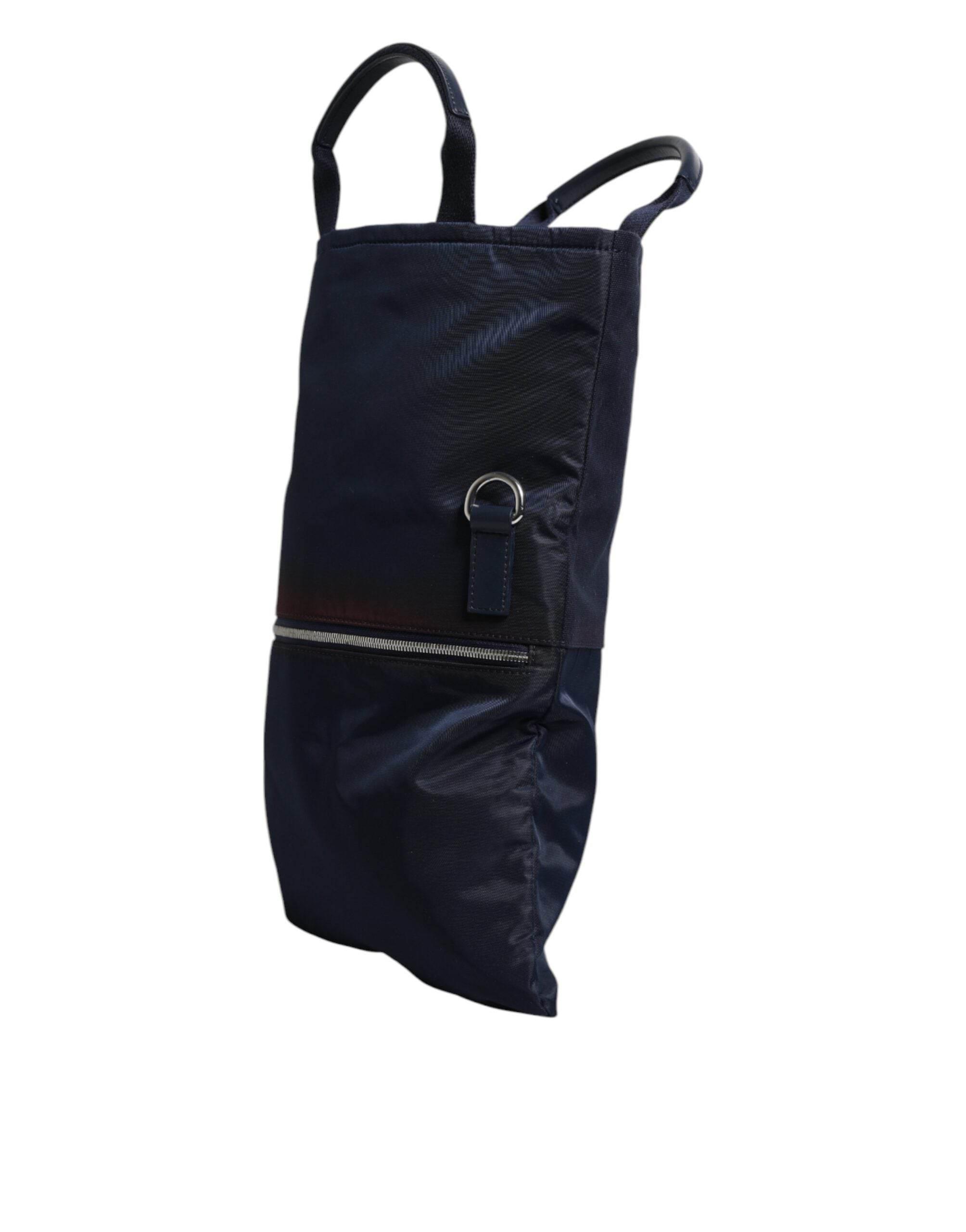 Dolce & Gabbana Dark Blue Nylon Shoulder Baby Tote Diaper Bag - Hilstor