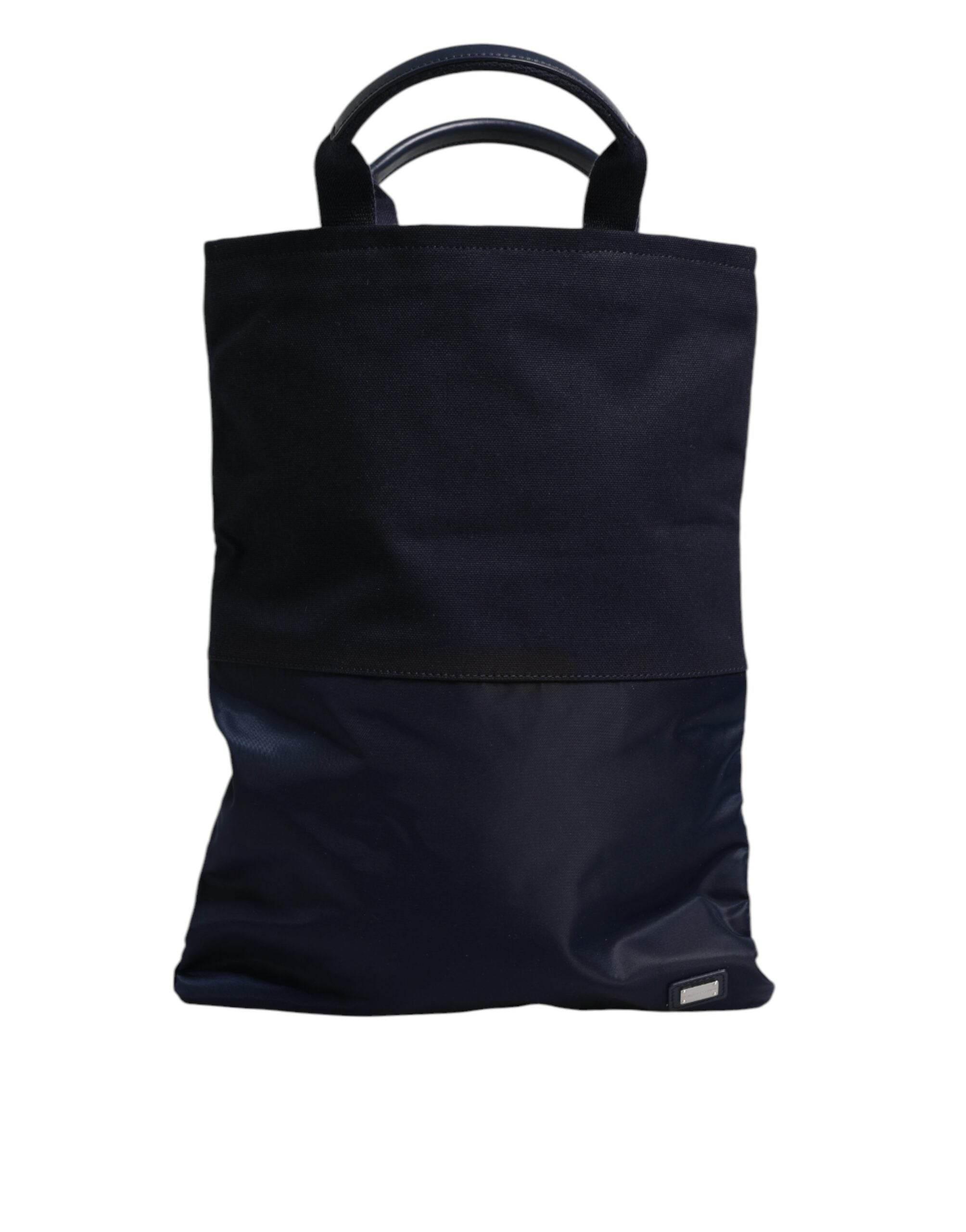 Dolce & Gabbana Dark Blue Nylon Shoulder Baby Tote Diaper Bag - Hilstor