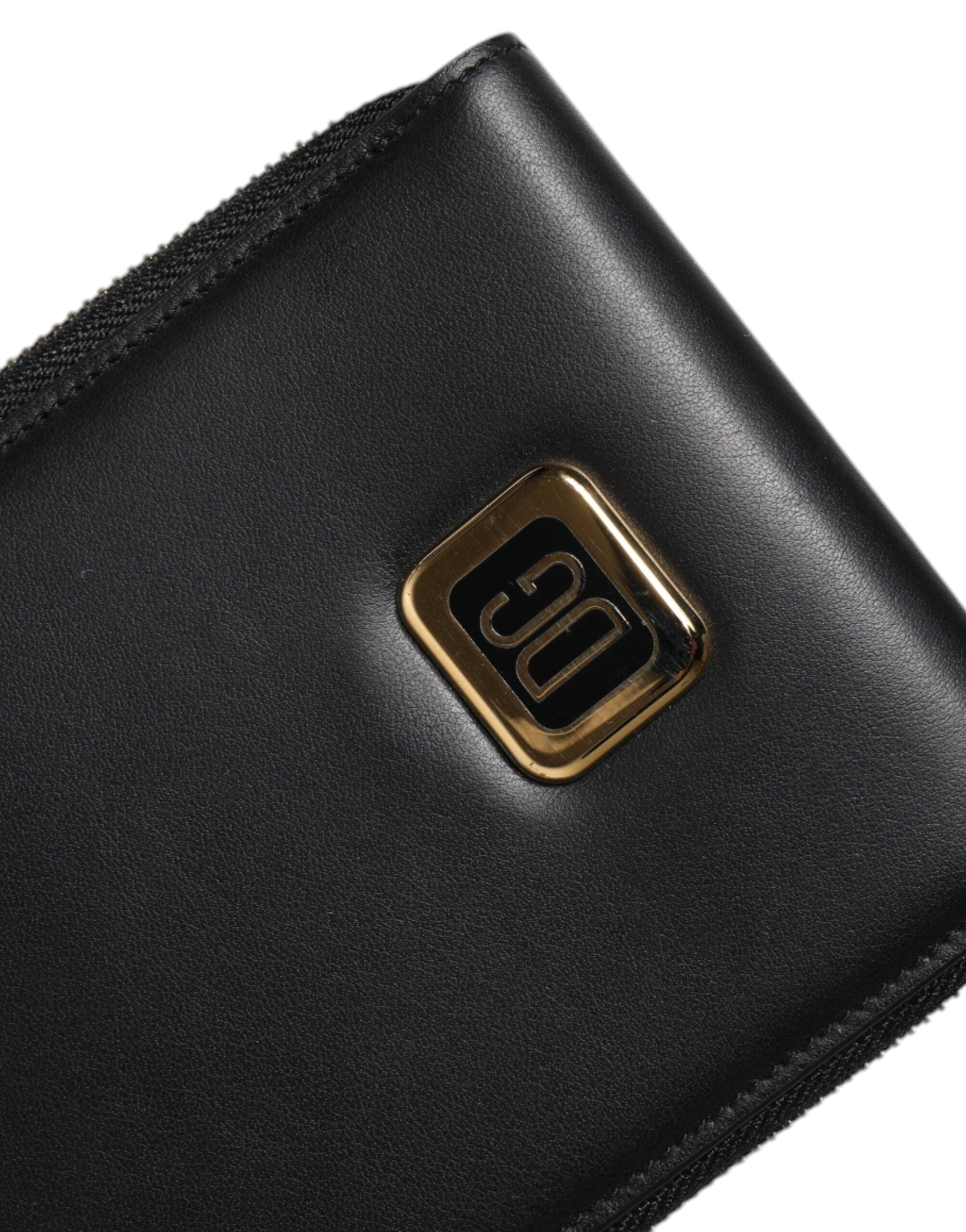 Dolce &amp; Gabbana sort læder logo plakat halsrem kort mønt tegnebog