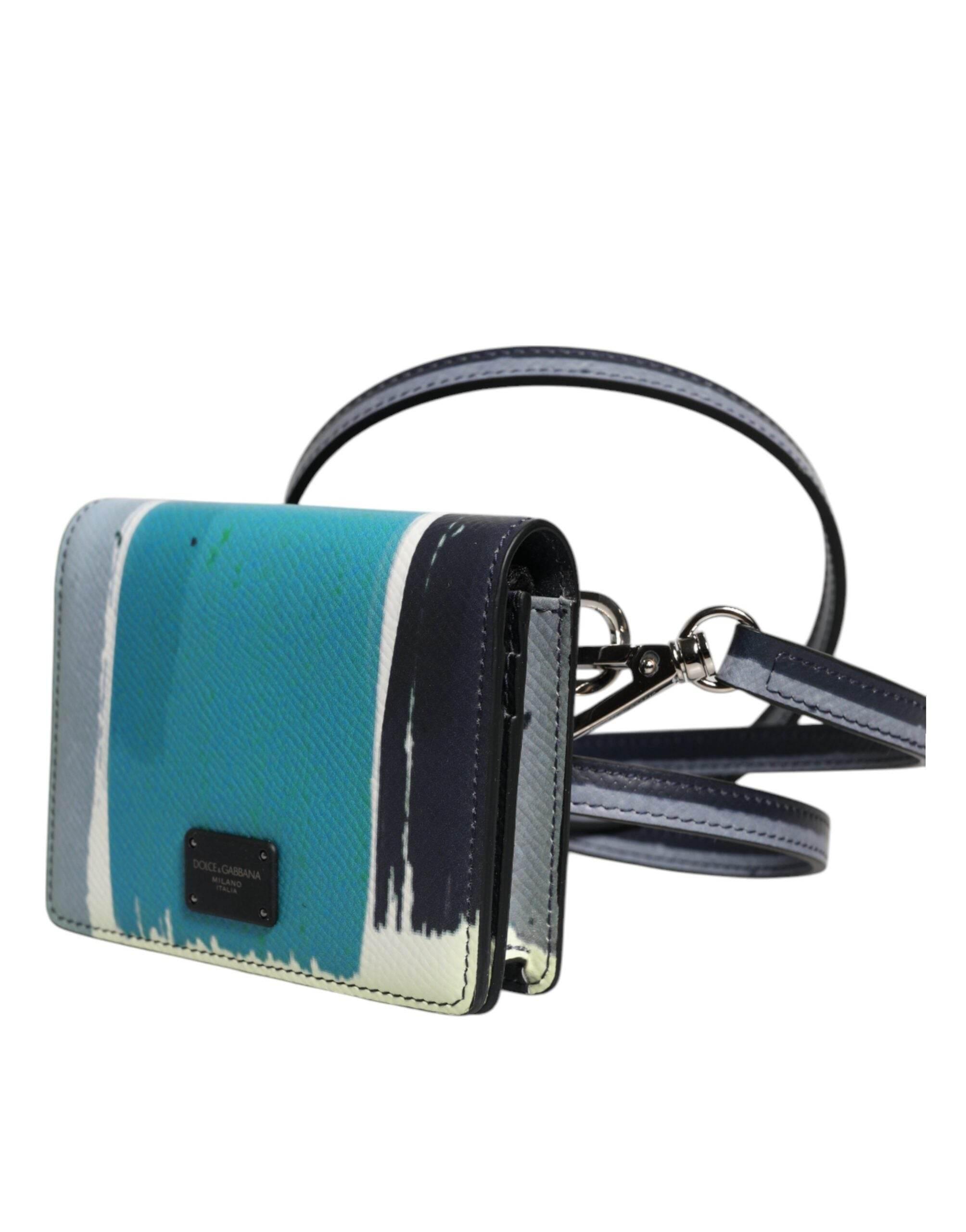 Dolce & Gabbana Multicolor Leather DG Logo Bifold Card Holder Wallet - Hilstor