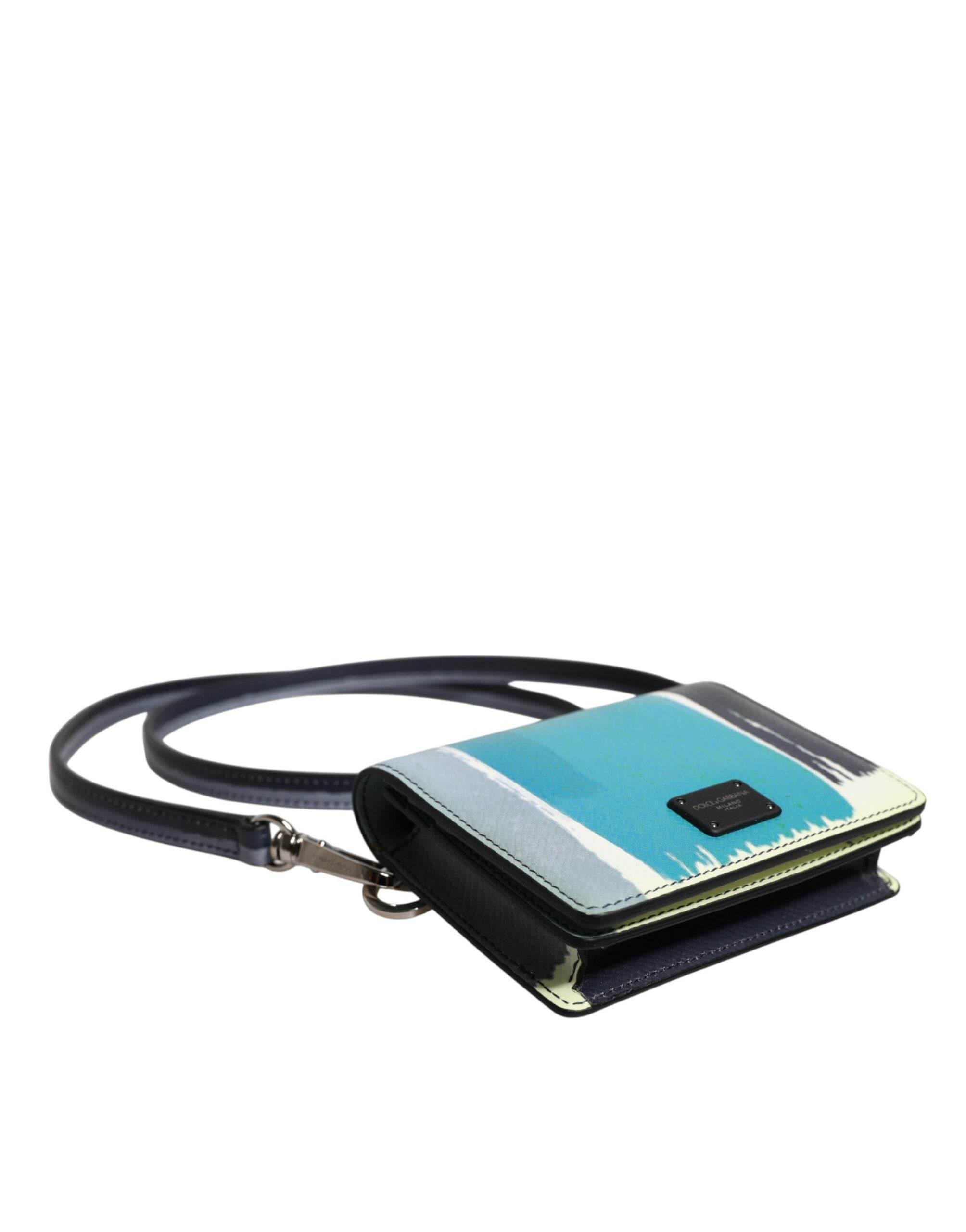Dolce & Gabbana Multicolor Leather DG Logo Bifold Card Holder Wallet - Hilstor