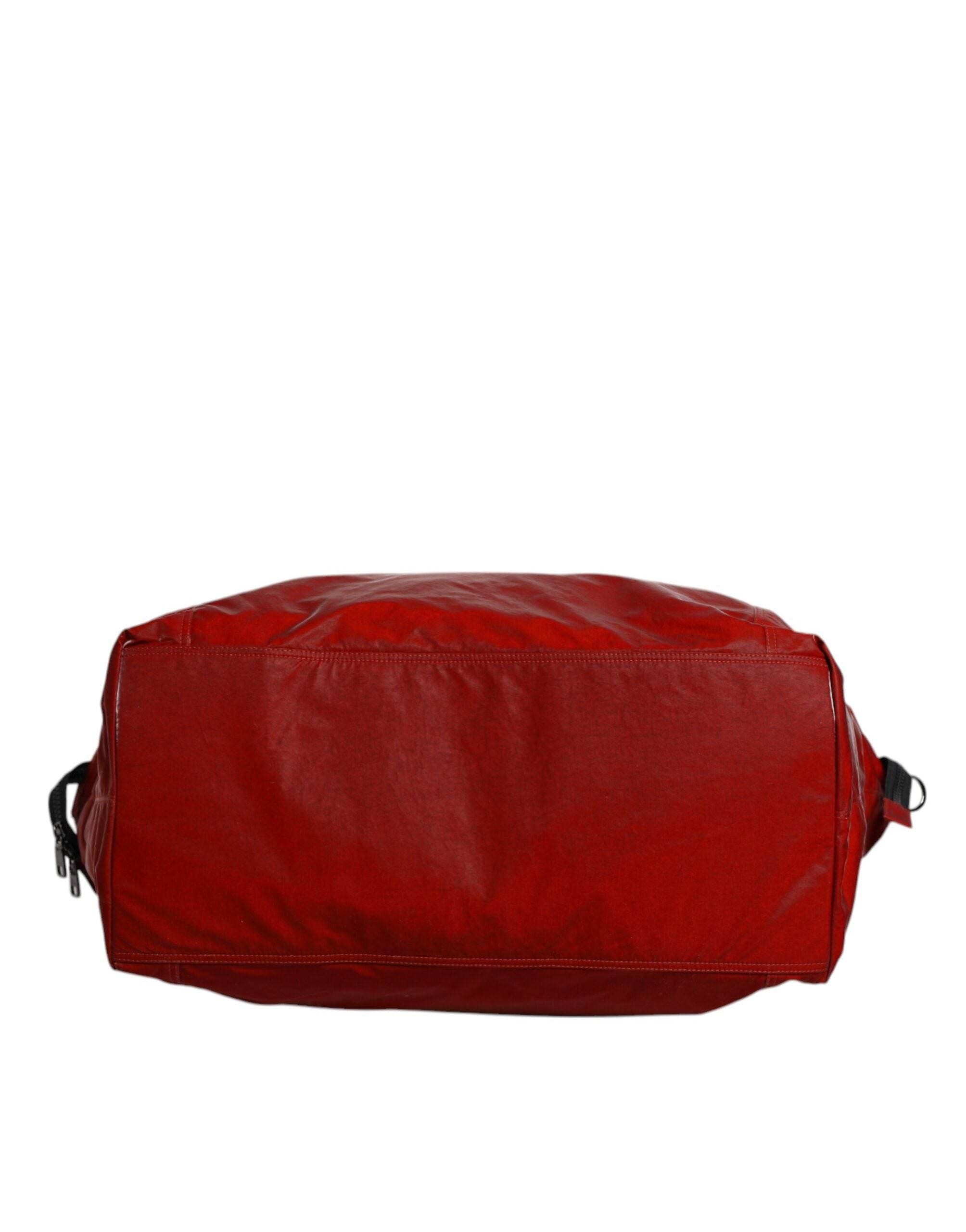 Dolce & Gabbana Red Nylon Calfskin Hand Shoulder Duffel Bag - Hilstor
