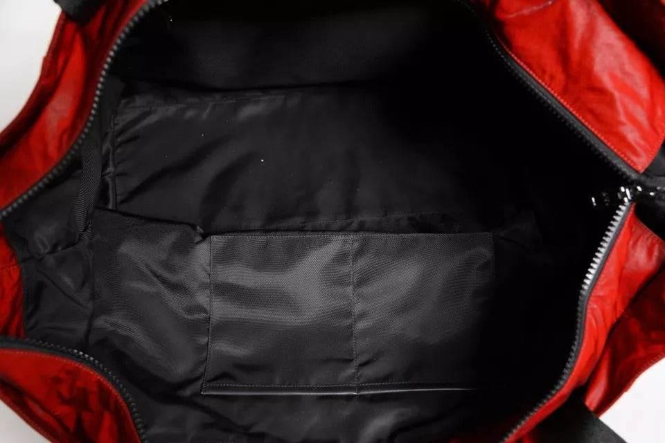 Dolce & Gabbana Red Nylon Calfskin Hand Shoulder Duffel Bag - Hilstor