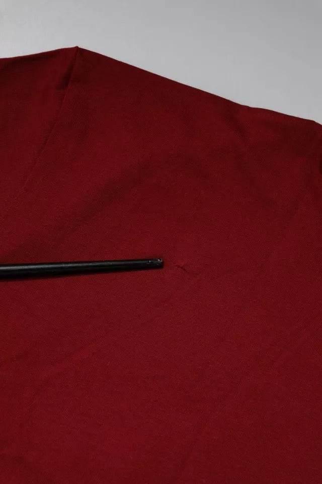 Dolce & Gabbana Maroon Logo Crew Neck Short Sleeves T-shirt - Hilstor