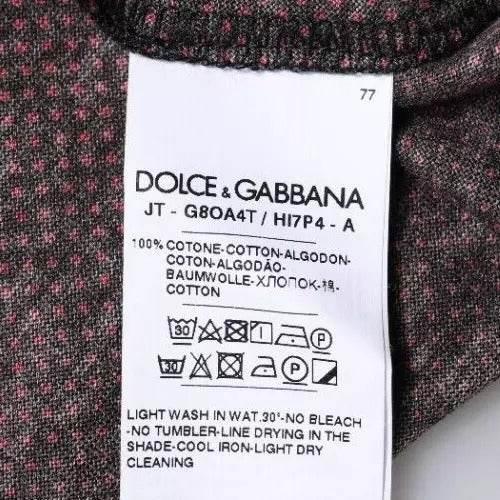 Dolce & Gabbana Red Leopard Cotton Short Sleeves T-shirt - Hilstor