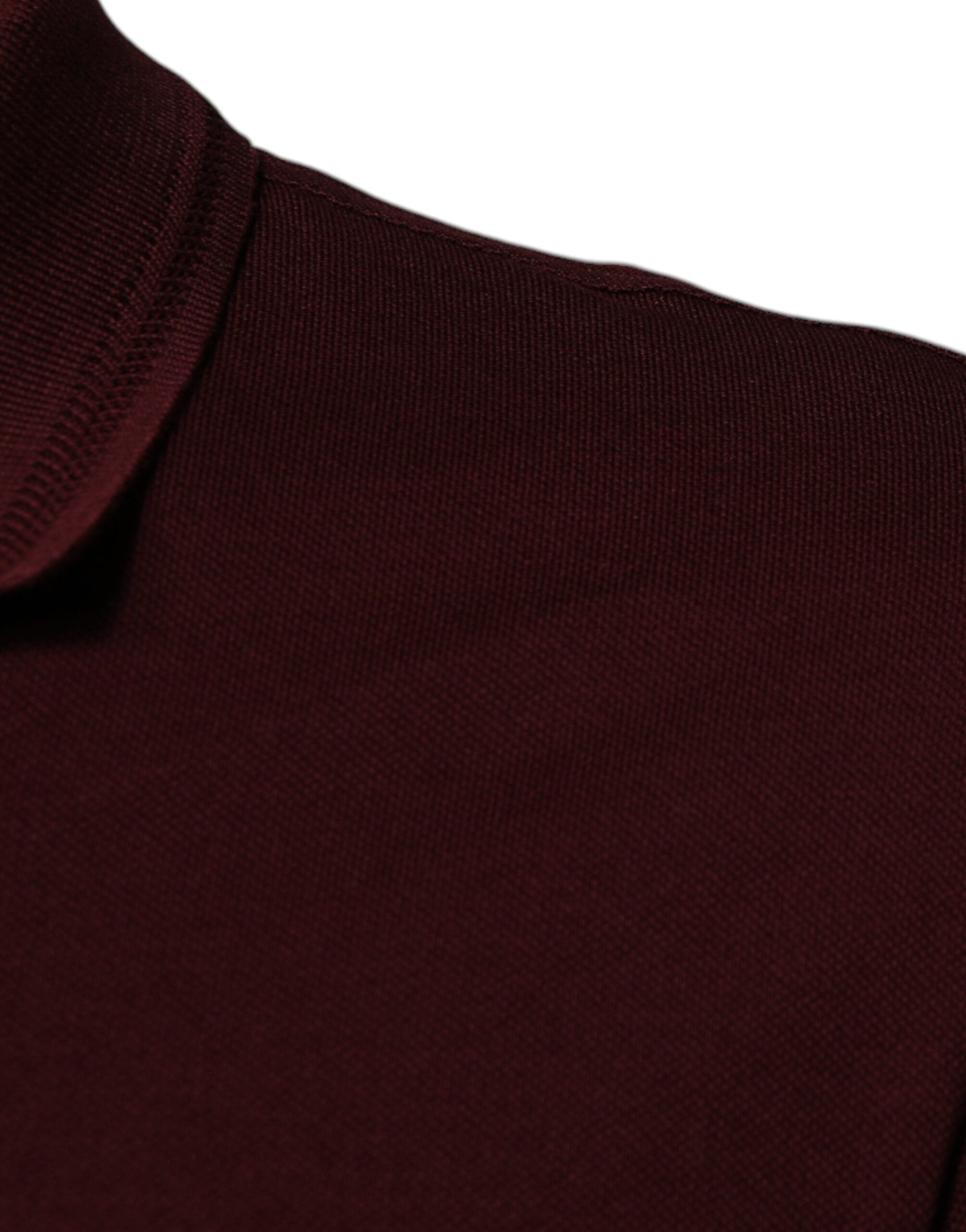 Dolce &amp; Gabbana Maroon Collared Kortærmet Polo T-shirt