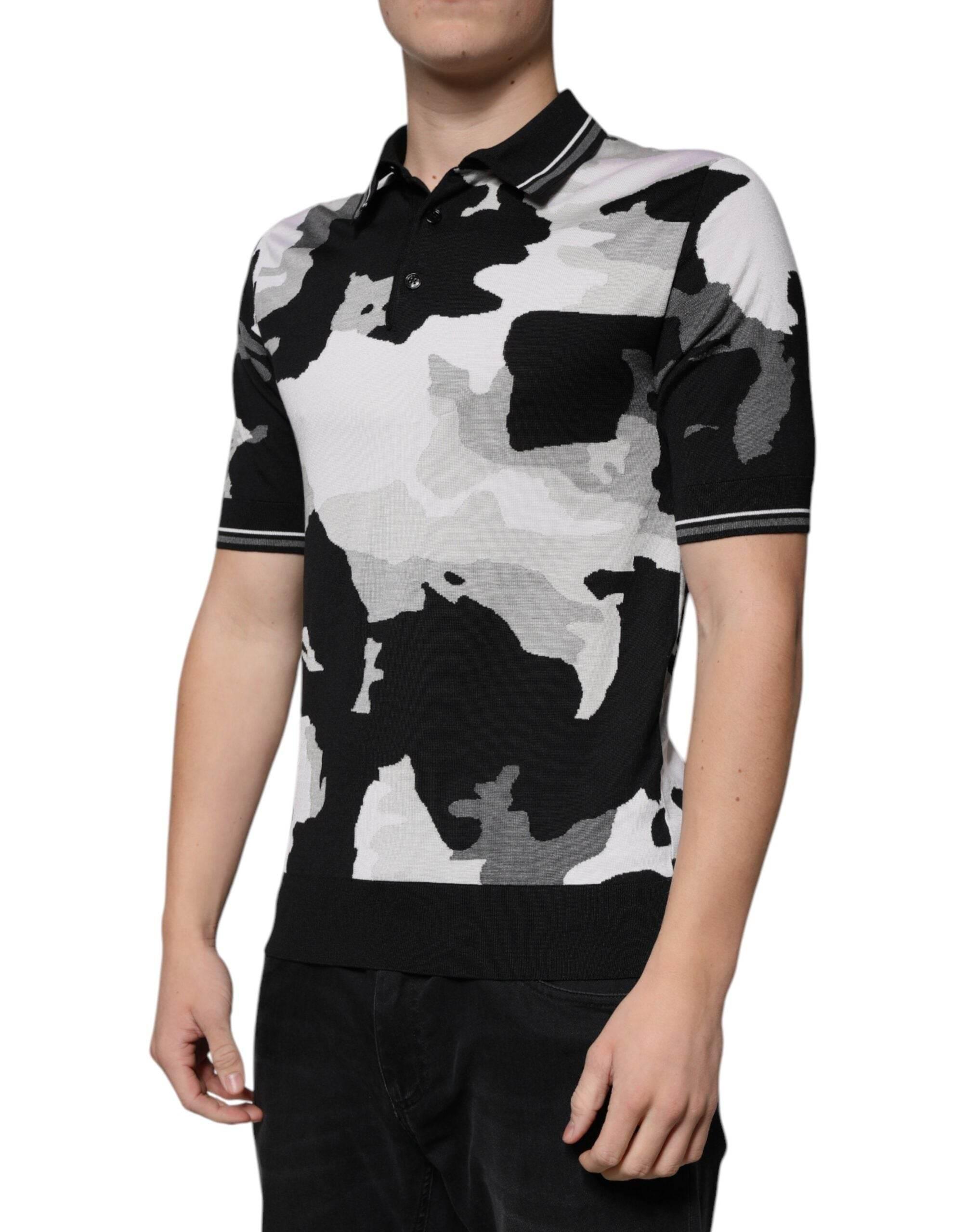Dolce & Gabbana Multicolor Camouflage Collared Polo T-shirt - Hilstor