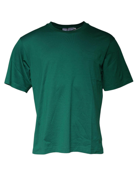 Dolce & Gabbana Green Logo Crew Neck Short Sleeves T-shirt - Hilstor