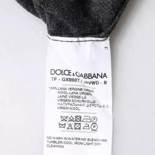 Dolce & Gabbana Gray Wool Knit Turtleneck Pullover Sweater - Hilstor