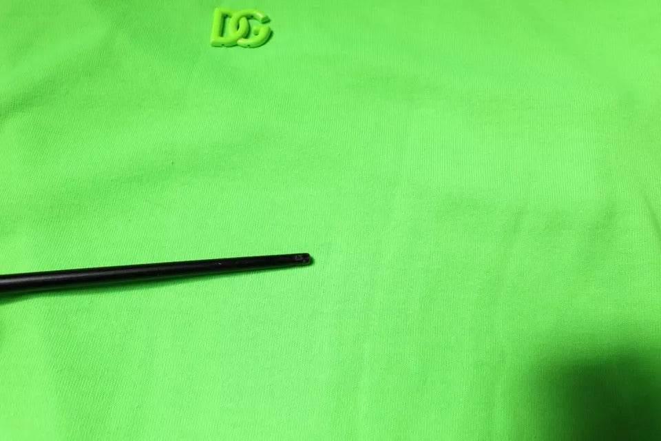 Dolce & Gabbana Green Logo Polyester Crew Neck T-shirt - Hilstor