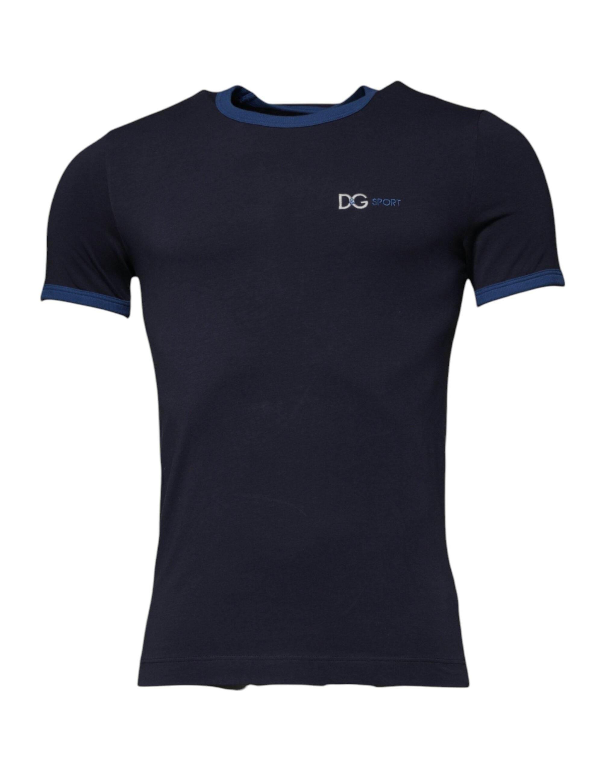 Dolce & Gabbana Blue Cotton Stretch Crewneck Underwear T-shirt - Hilstor