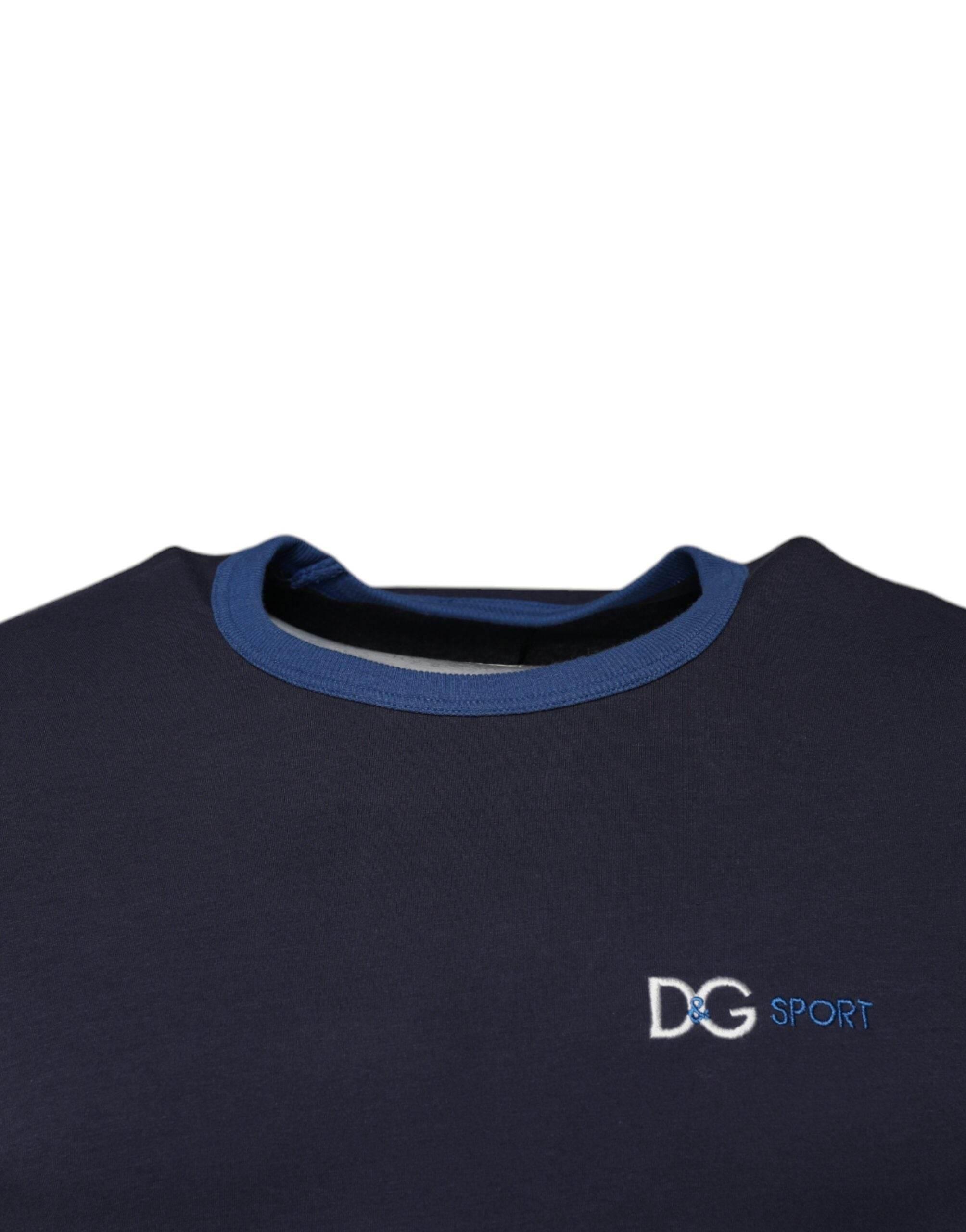 Dolce & Gabbana Blue Cotton Stretch Crewneck Underwear T-shirt - Hilstor