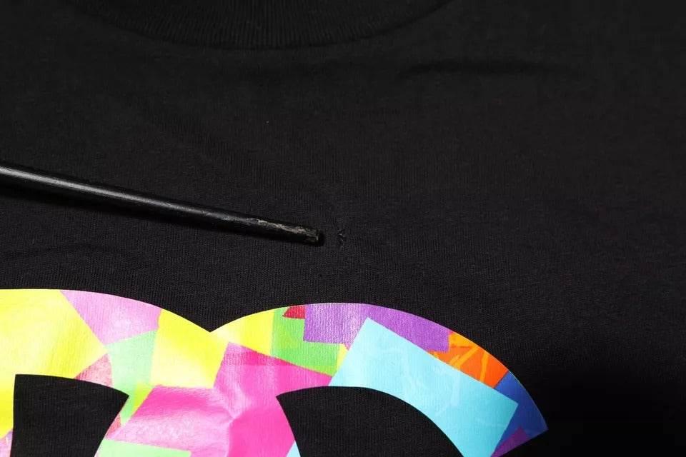 Dolce & Gabbana Black Logo Print Cotton Crew Neck T-shirt - Hilstor