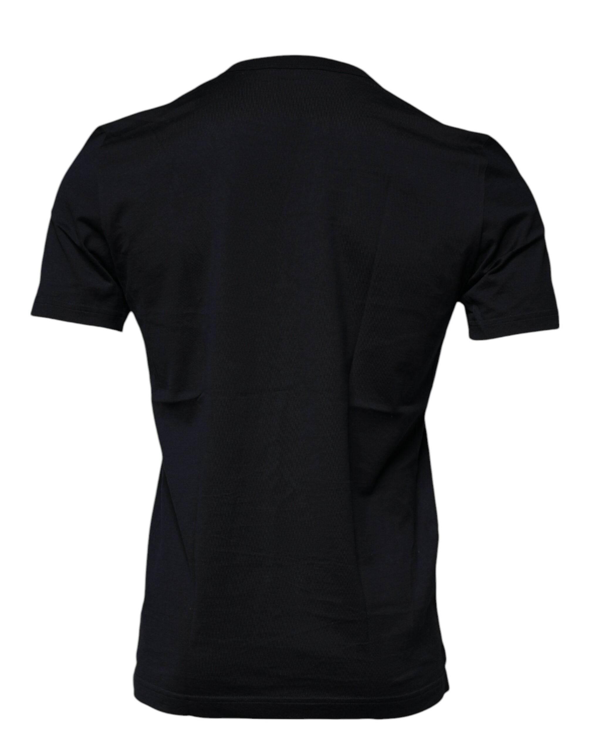 Dolce & Gabbana Blue Cotton Angel Print Short Sleeves T-shirt - Hilstor