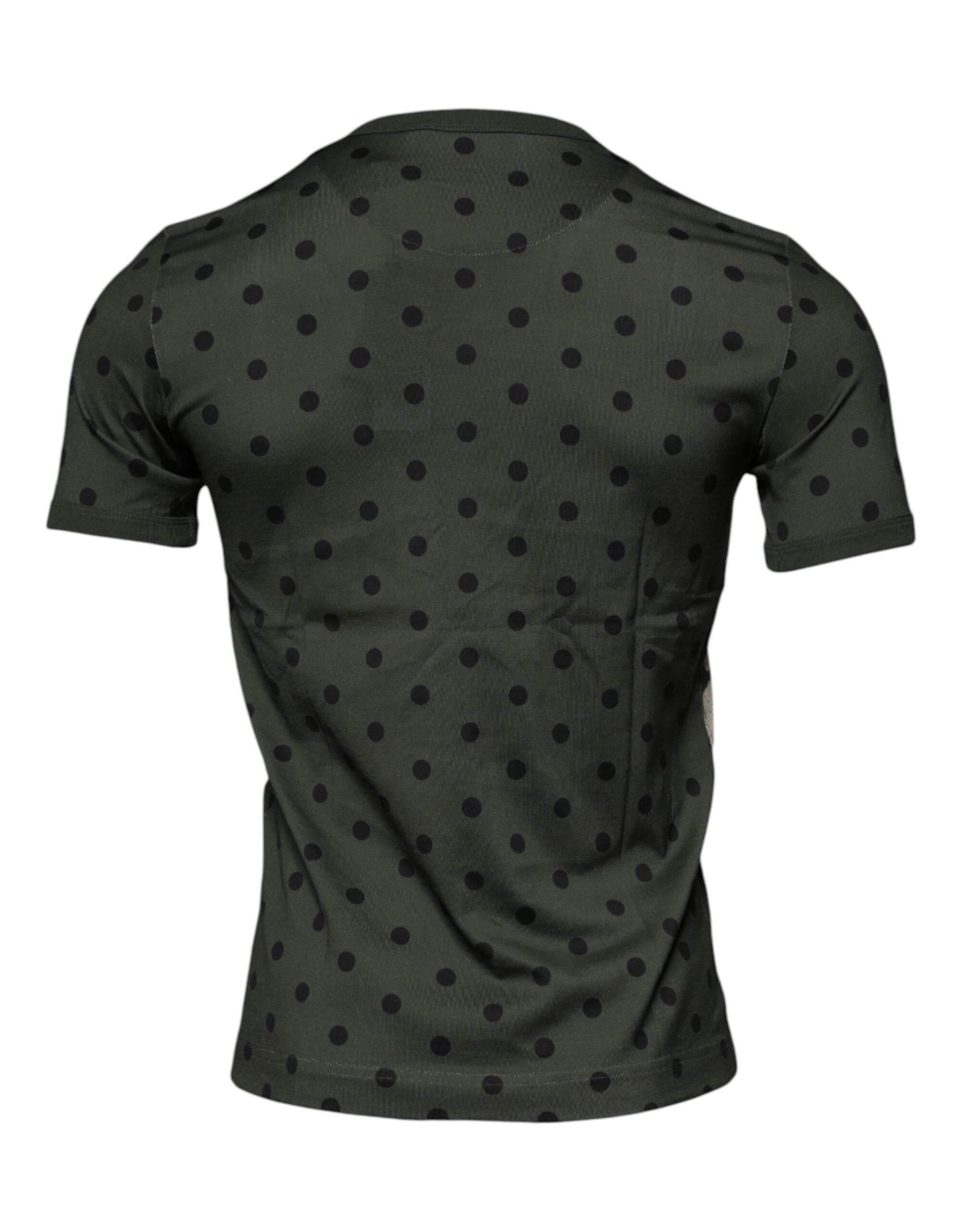 Dolce & Gabbana Gray Sicilia Cotton Crew Neck T-shirt - Hilstor