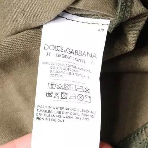 Dolce & Gabbana Multicolor Camouflage Cotton Crew Neck T-shirt - Hilstor