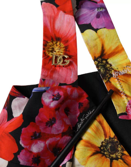Dolce & Gabbana Multicolor Floral Sleeveless Bustier Crop Top - Hilstor