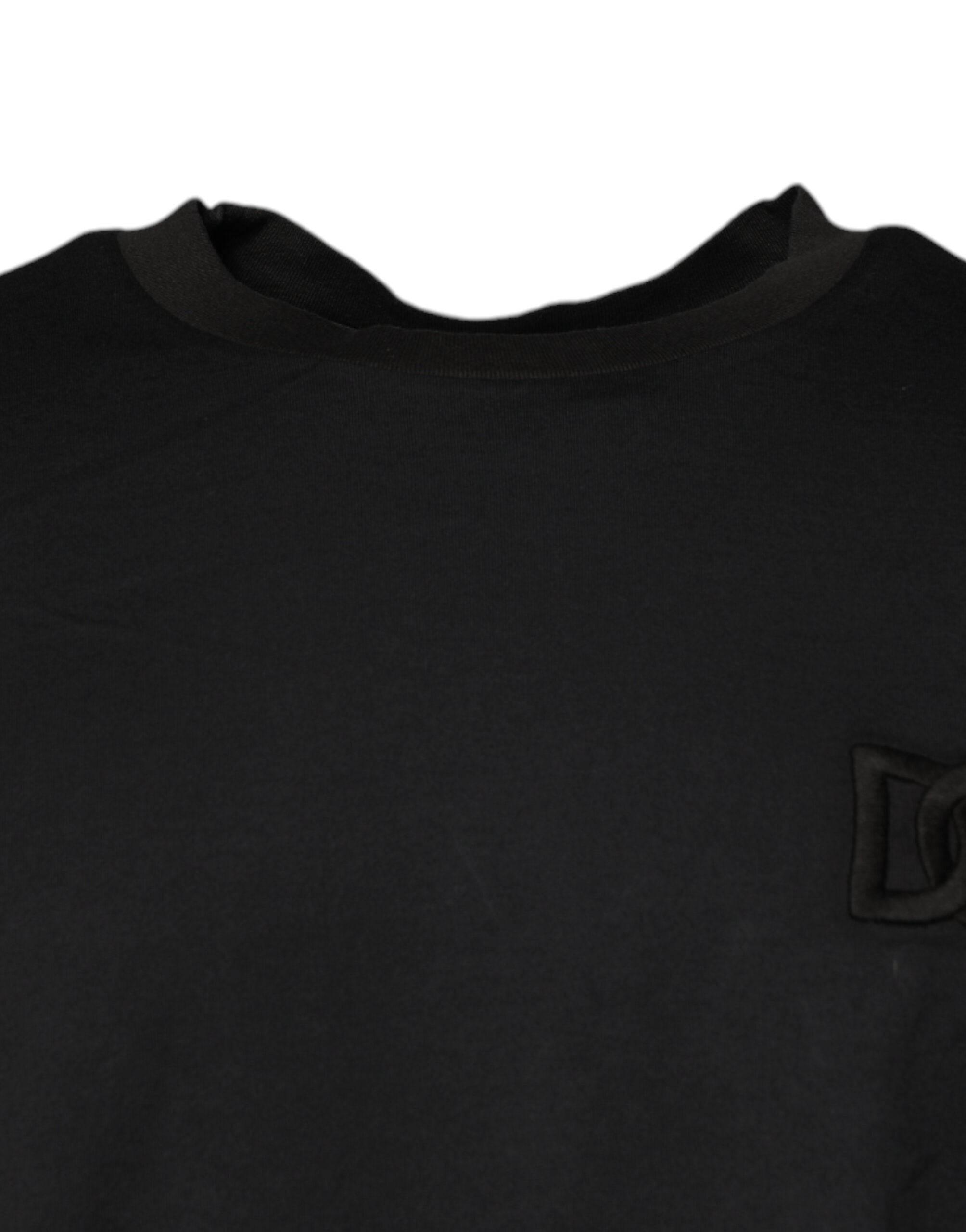 Dolce & Gabbana Black Logo Crew Neck Short Sleeves T-shirt - Hilstor
