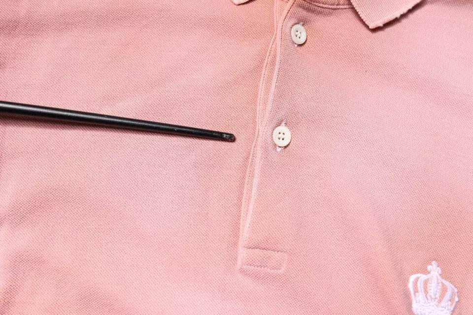 Dolce & Gabbana Pink Crown Collared Short Sleeve Polo T-shirt - Hilstor