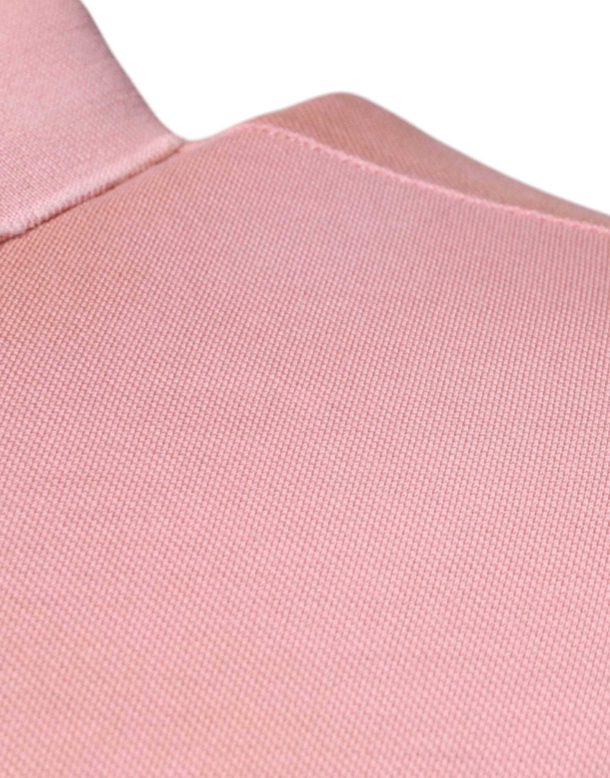 Dolce & Gabbana Pink Crown Collared Short Sleeve Polo T-shirt - Hilstor