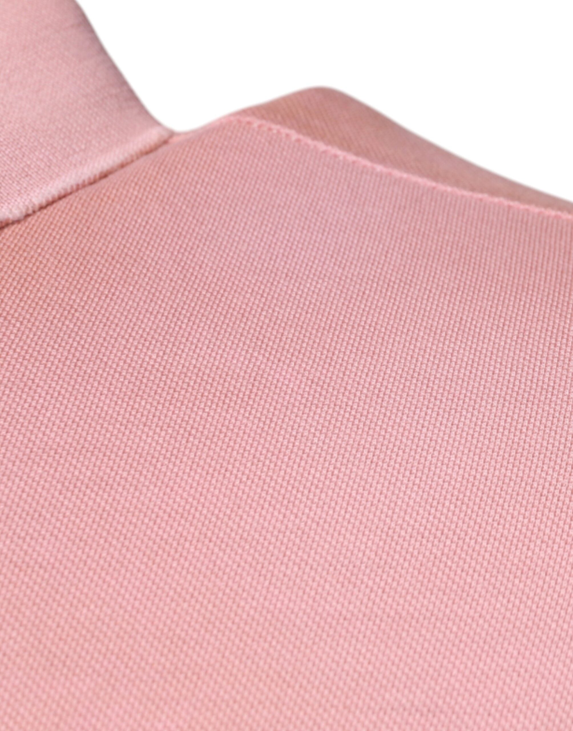 Dolce &amp; Gabbana Pink Crown Collared kortærmet polo T-shirt