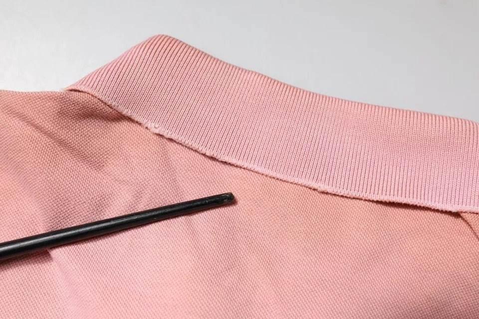 Dolce & Gabbana Pink Crown Collared Short Sleeve Polo T-shirt - Hilstor