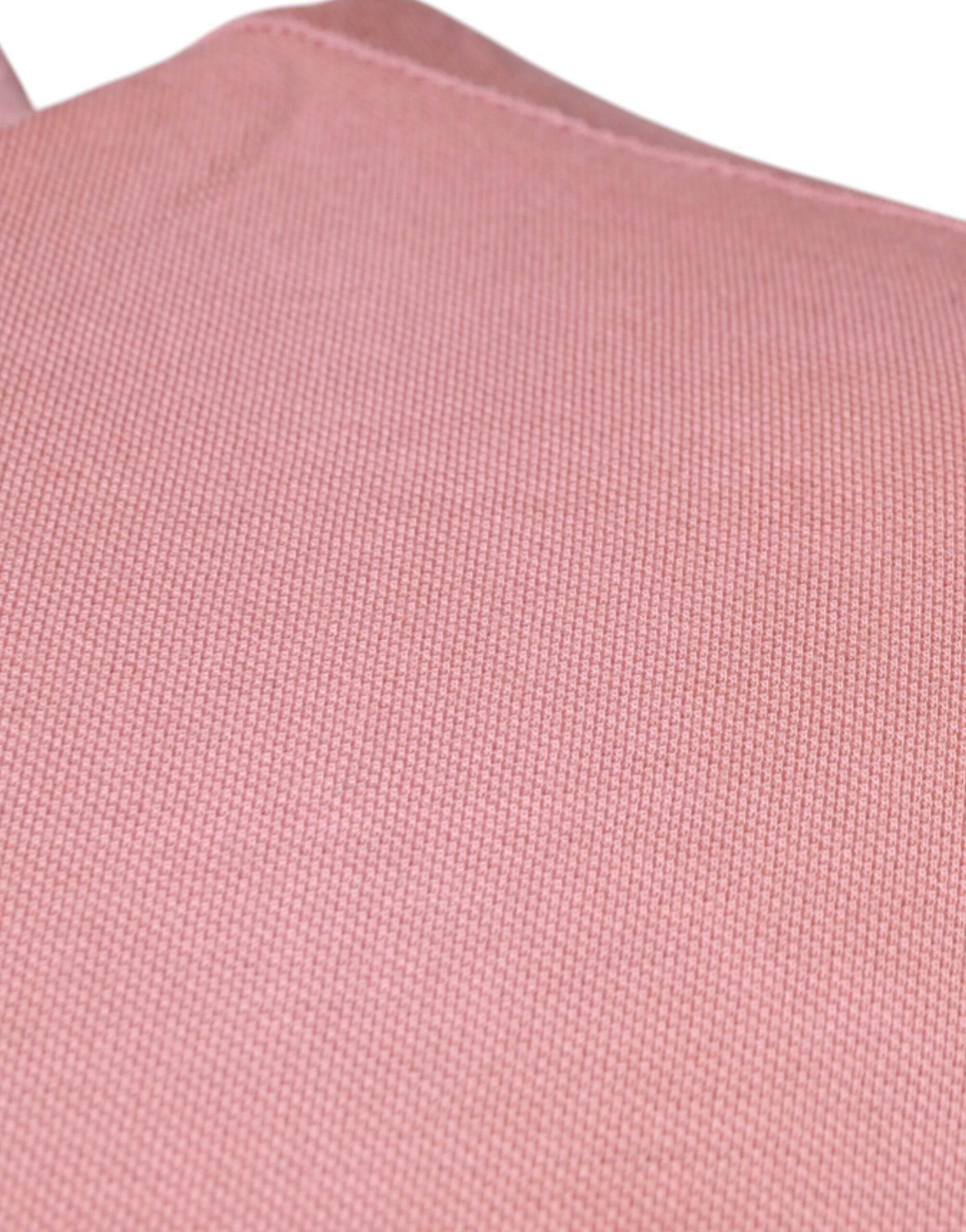 Dolce & Gabbana Pink Crown Collared Short Sleeve Polo T-shirt - Hilstor