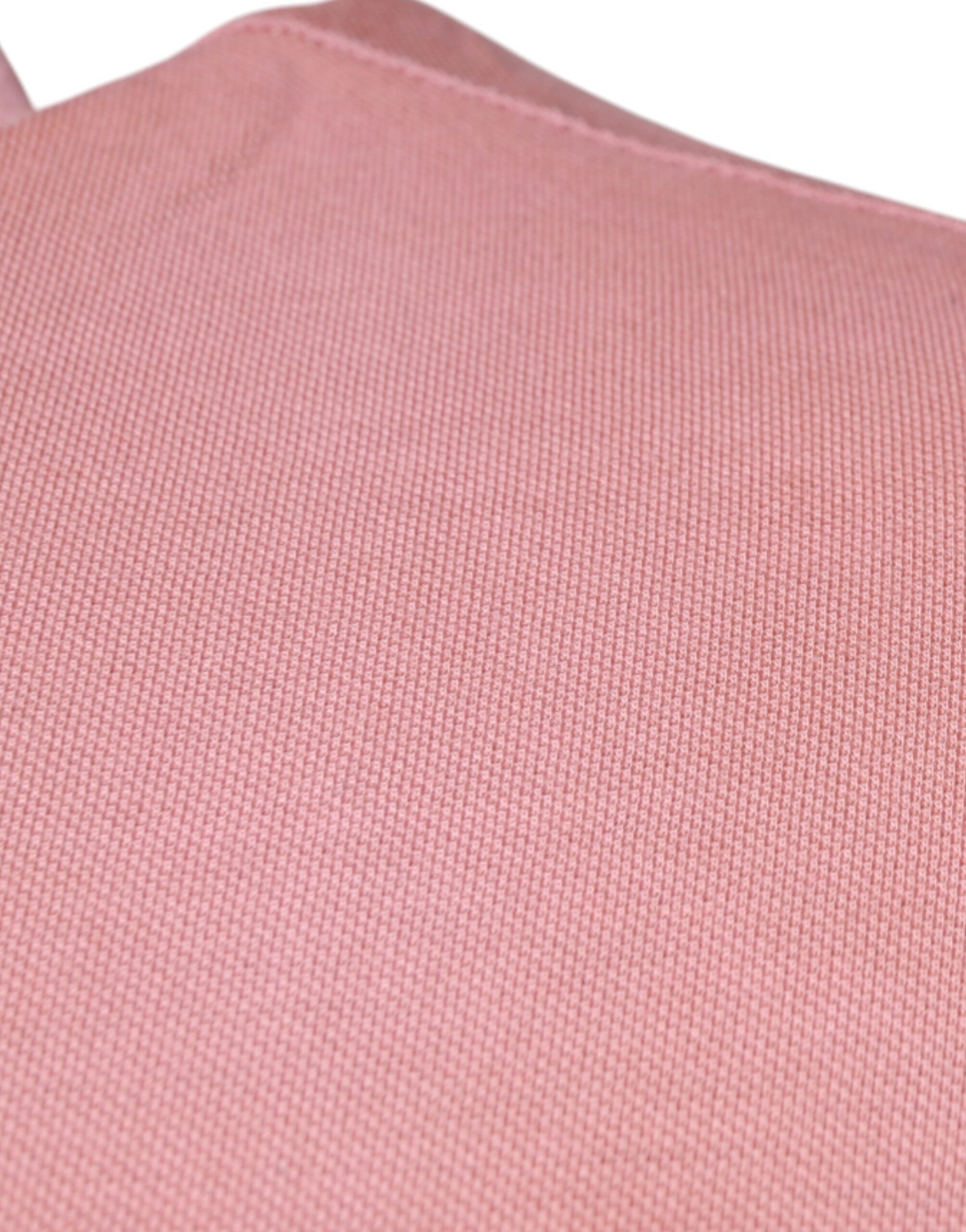 Dolce &amp; Gabbana Pink Crown Collared kortærmet polo T-shirt