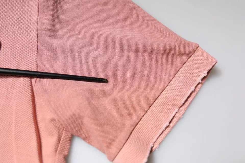 Dolce &amp; Gabbana Pink Crown Collared kortærmet polo T-shirt
