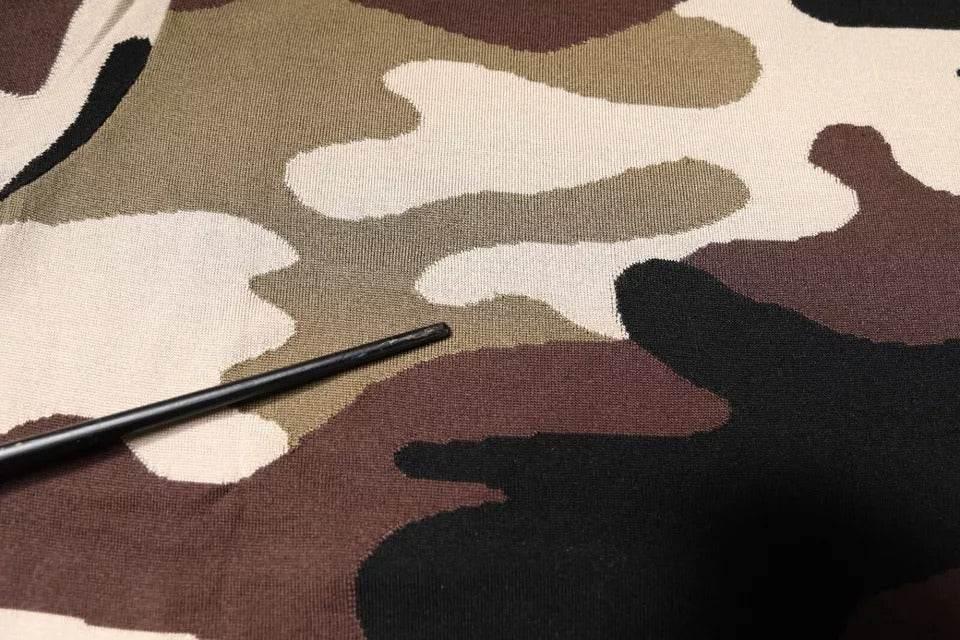 Dolce & Gabbana Multicolor Camouflage Collared Polo T-shirt - Hilstor