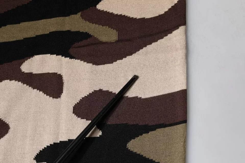 Dolce & Gabbana Multicolor Camouflage Collared Polo T-shirt - Hilstor