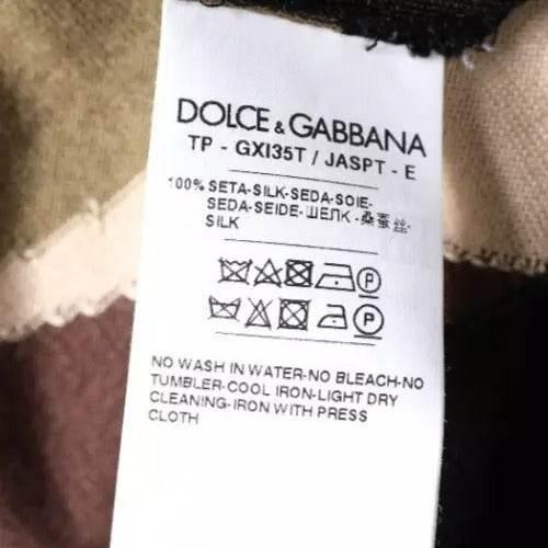Dolce & Gabbana Multicolor Camouflage Collared Polo T-shirt - Hilstor