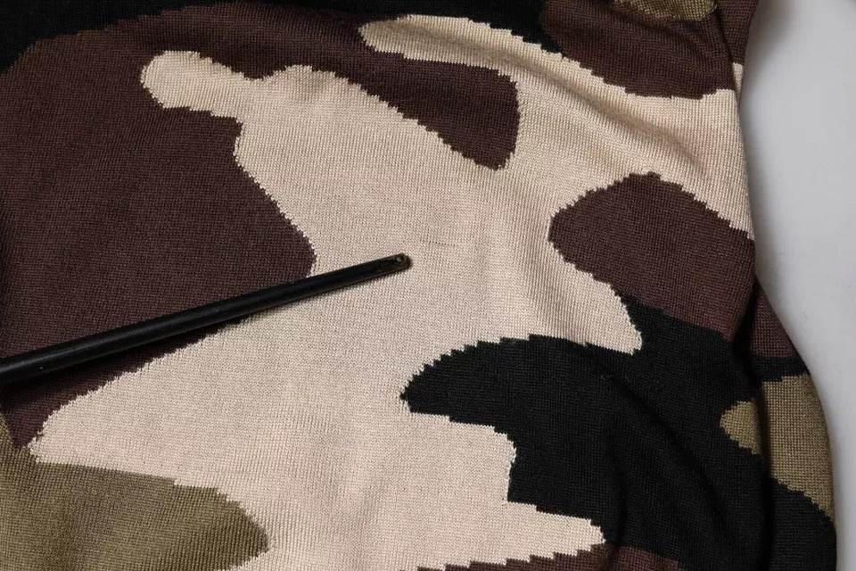 Dolce & Gabbana Multicolor Camouflage Collared Polo T-shirt - Hilstor