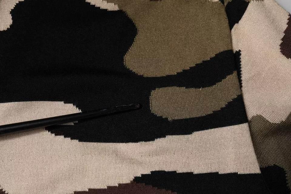 Dolce & Gabbana Multicolor Camouflage Collared Polo T-shirt - Hilstor