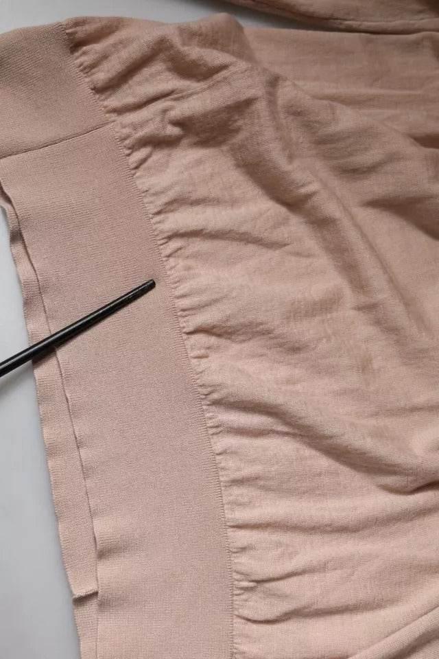 Dolce & Gabbana Beige Cashmere Turtleneck Pullover Sweater - Hilstor