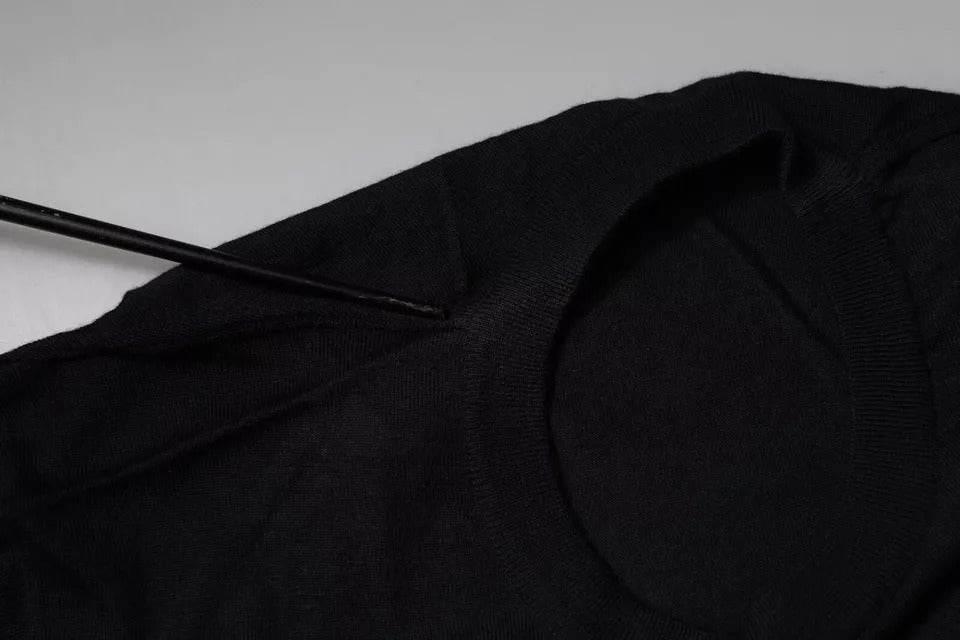 Dolce & Gabbana Blue Cashmere Crew Neck Pullover Sweater - Hilstor