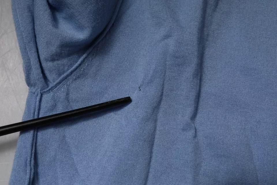 Dolce & Gabbana Light Blue Silk Turtleneck Pullover Sweater - Hilstor