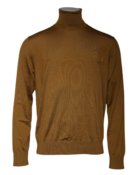 Dolce & Gabbana Brown Cashmere Turtleneck Pullover Sweater - Hilstor