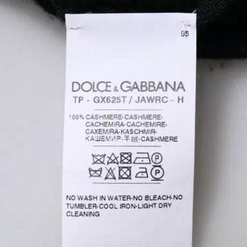 Dolce & Gabbana Black Cashmere Turtleneck Pullover Sweater - Hilstor