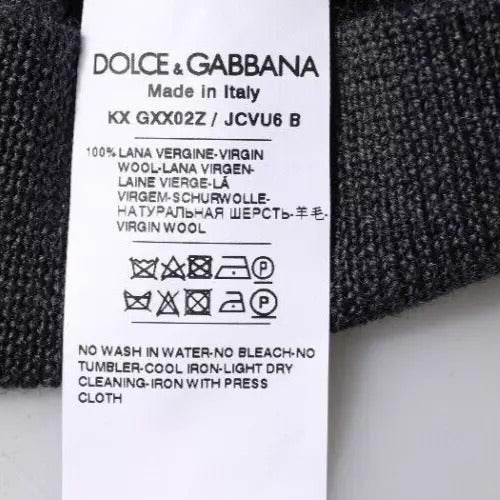Dolce & Gabbana Dark Gray DG Logo Crew Neck Pullover Sweater - Hilstor