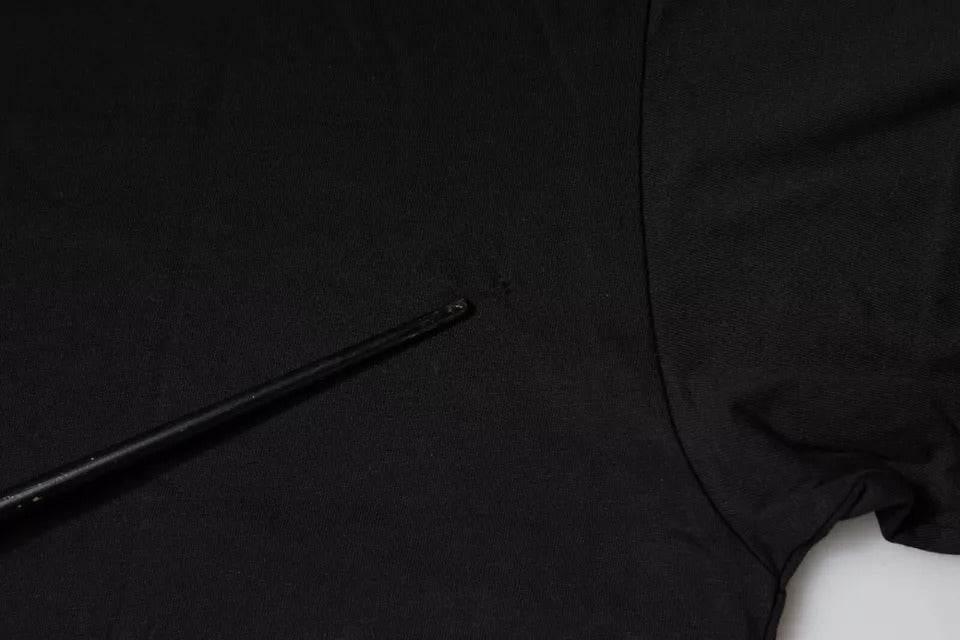 Dolce & Gabbana Black Logo Print Cotton Short Sleeves T-shirt - Hilstor