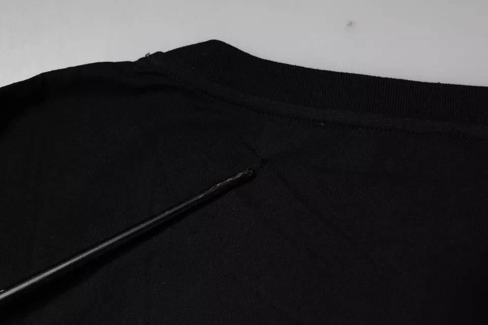 Dolce & Gabbana Black Logo Print Cotton Short Sleeve T-shirt - Hilstor