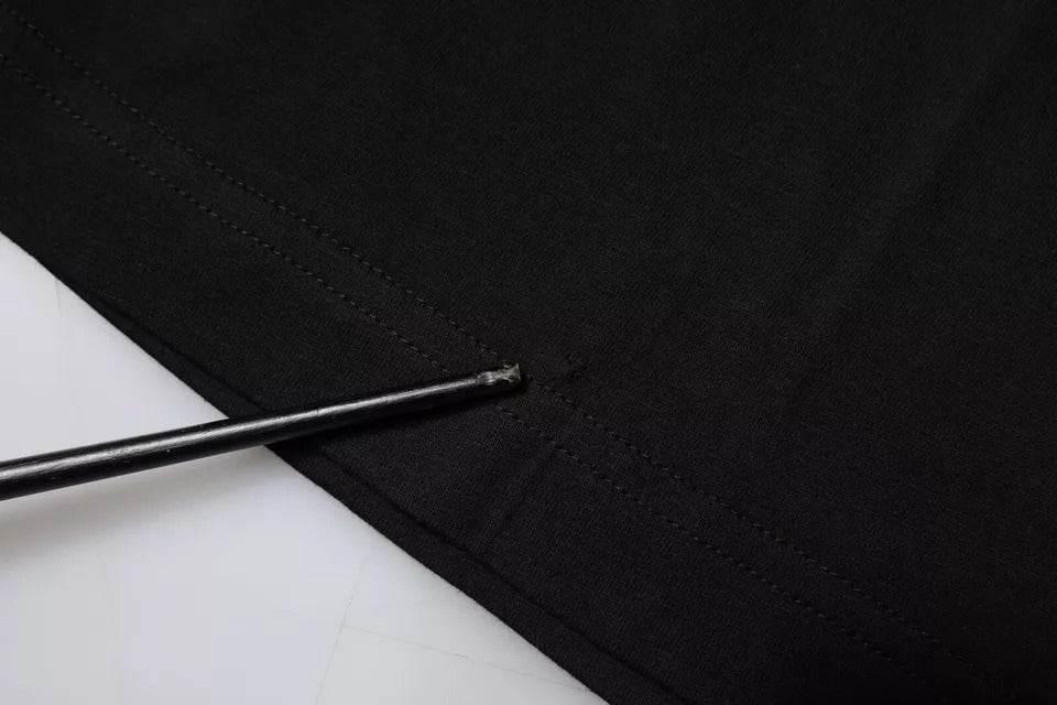 Dolce & Gabbana Black Logo Print Cotton Short Sleeves T-shirt - Hilstor