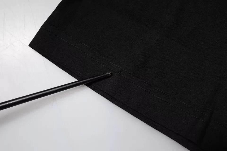 Dolce & Gabbana Black Logo Print Cotton Short Sleeves T-shirt - Hilstor