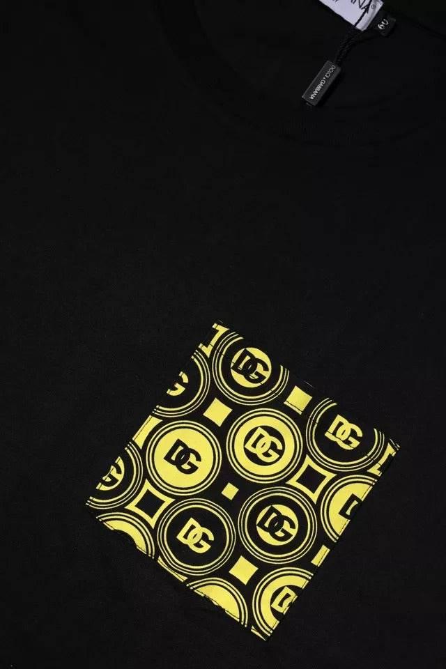 Dolce & Gabbana Black Logo Print Cotton Short Sleeves T-shirt - Hilstor