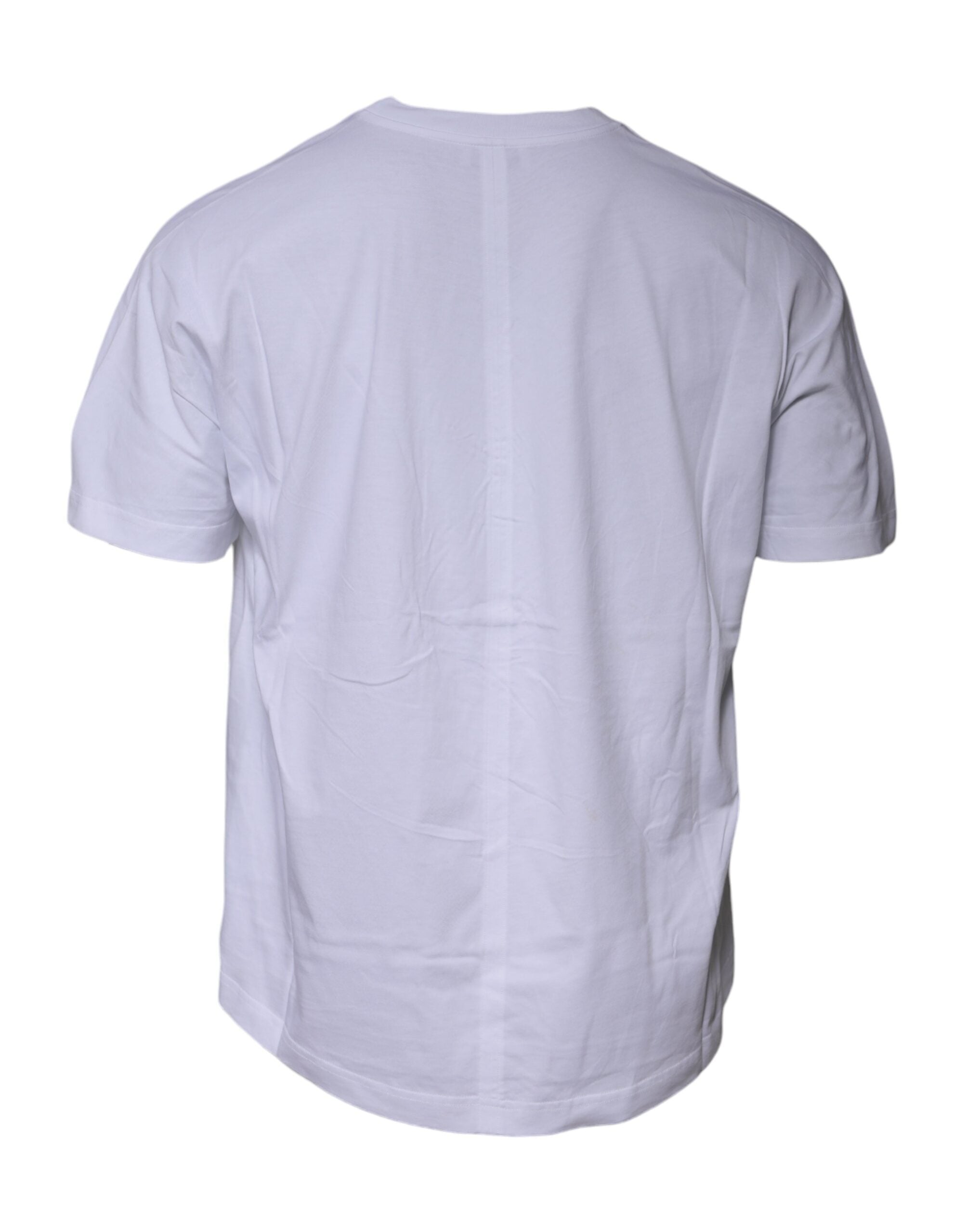 Balenciaga White Logo Bomuld T-shirt med rund hals med korte ærmer